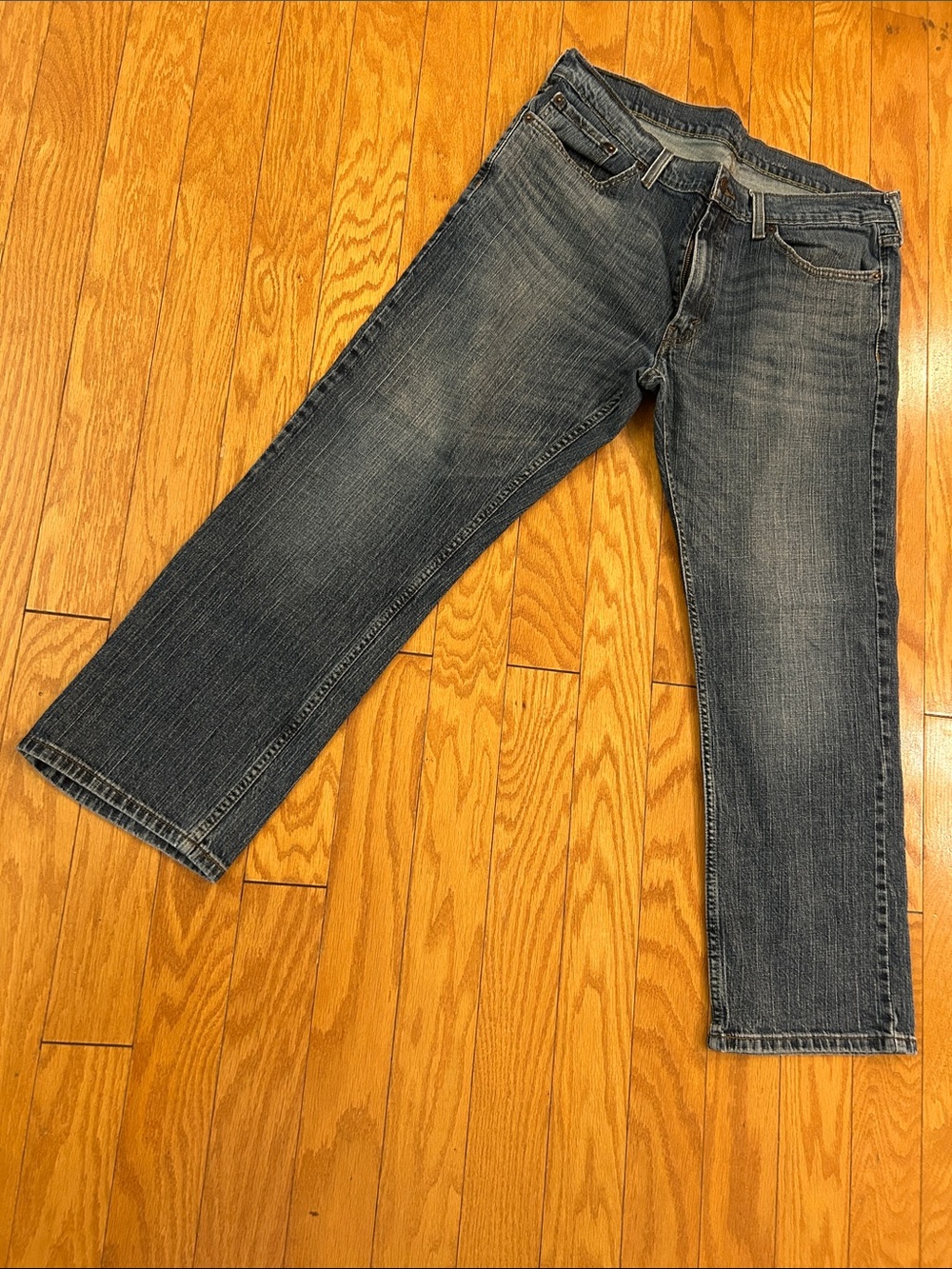 Signature by Levi Strauss Men's Straight Jeans in Washed Blue